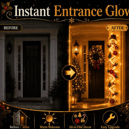 🎄 Illuminated Christmas door hanging | 6 festive illuminated designs