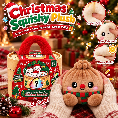 🎄Christmas Steamed Bun Plush Squishy Toy
