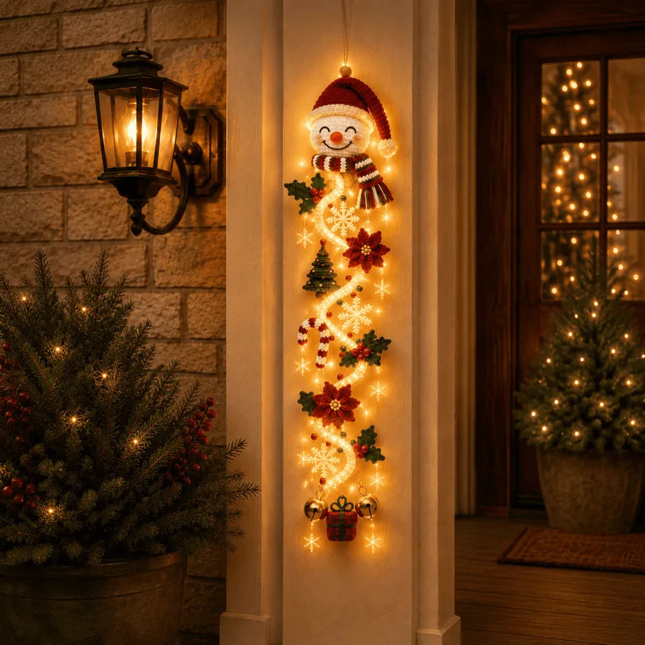 🎄 Illuminated Christmas door hanging | 6 festive illuminated designs