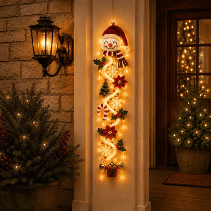 🎄 Illuminated Christmas door hanging | 6 festive illuminated designs