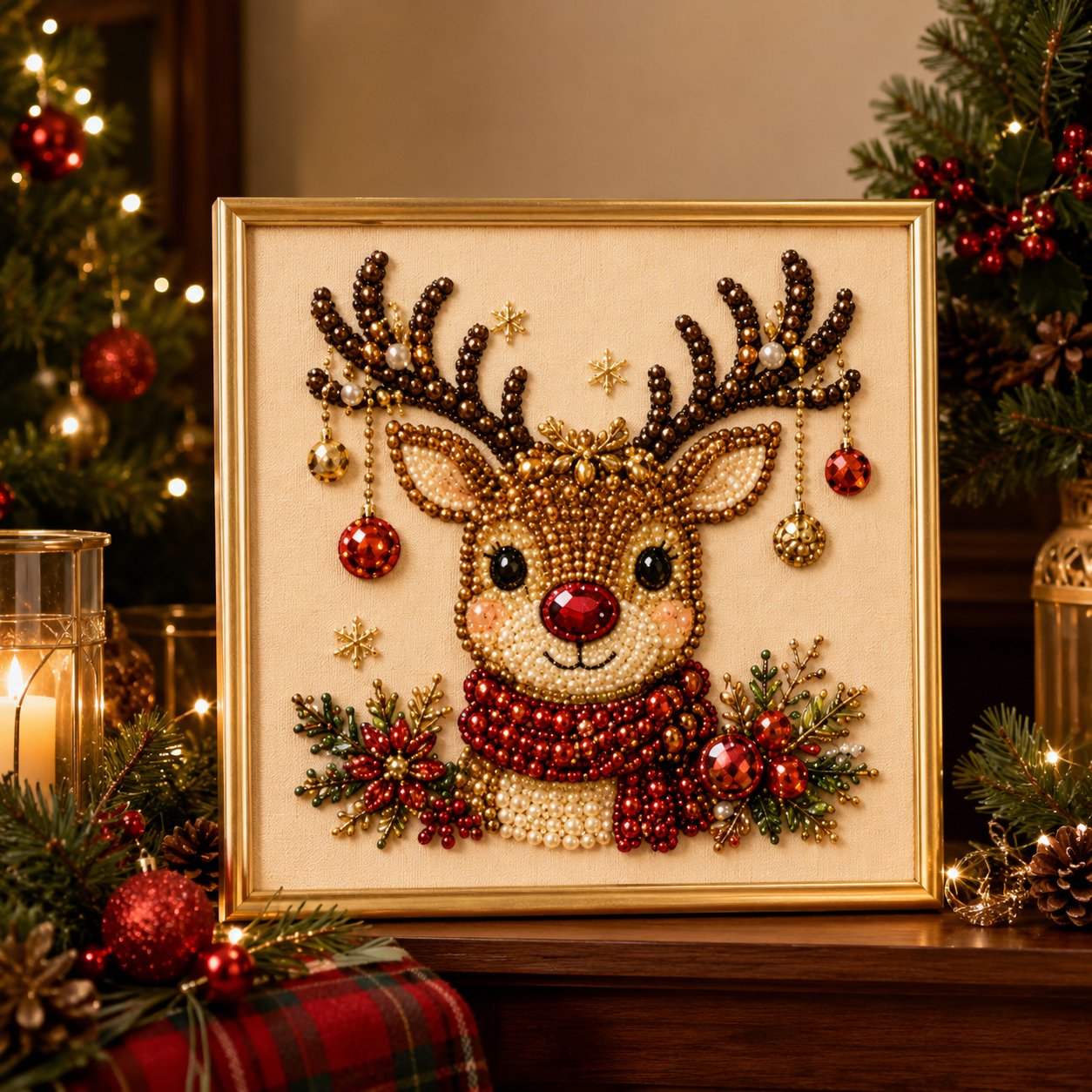 🎨💎DIY Christmas Pearl Diamond Painting Art Kit With Frame