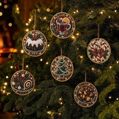 🎄6Pcs Christmas DIY Diamond Painting Ornaments Kit