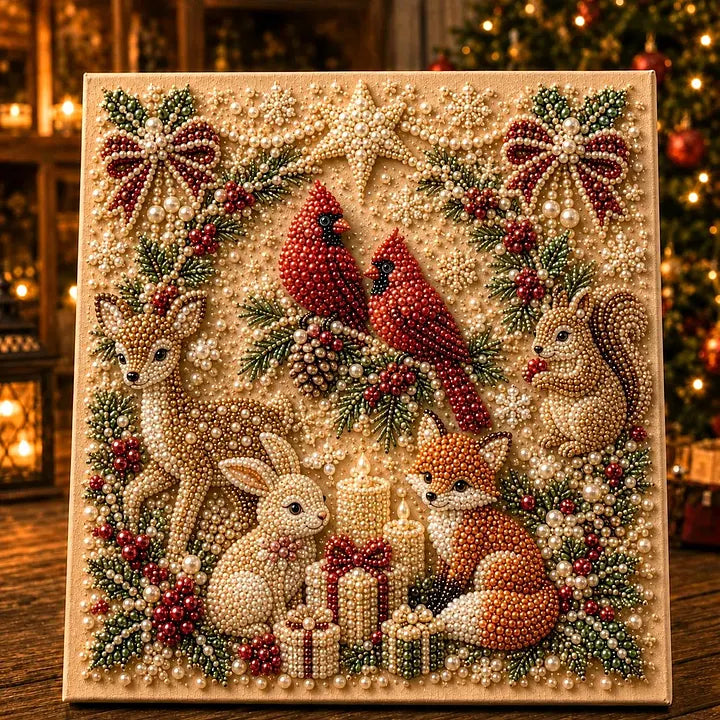 🎨💎New-DIY Christmas Pearl Diamond Painting Art Kit With Frame