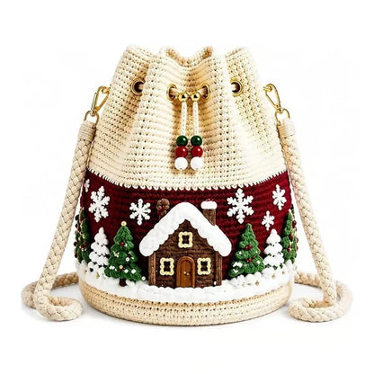 🎄3D Christmas Crochet Bucket Bag