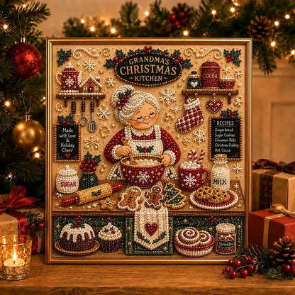 🎨💎New-DIY Christmas Pearl Diamond Painting Art Kit With Frame
