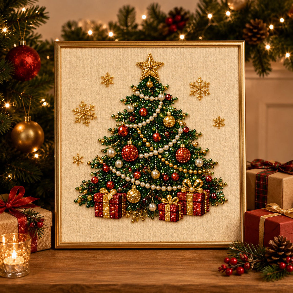 🎨💎DIY Christmas Pearl Diamond Painting Art Kit With Frame