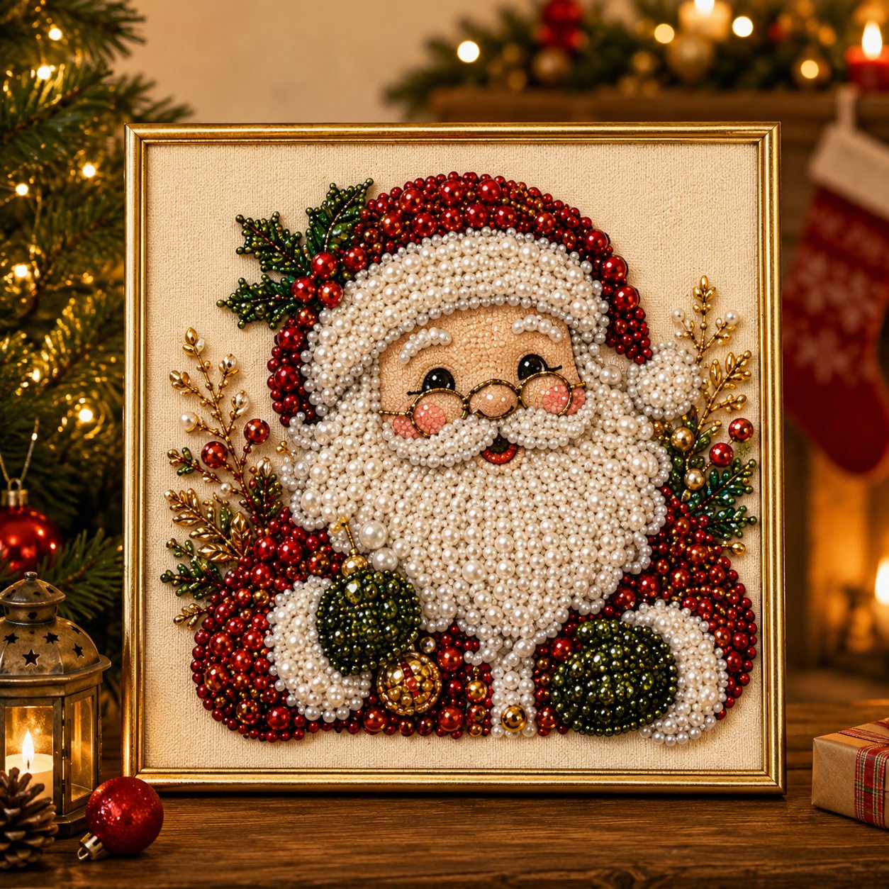 🎨💎DIY Christmas Pearl Diamond Painting Art Kit With Frame
