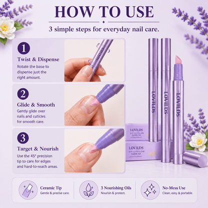 💅 Nail Care Oil Pen 🌸✨ Cuticle Pusher Moisturizing Strengthening Repair Pen