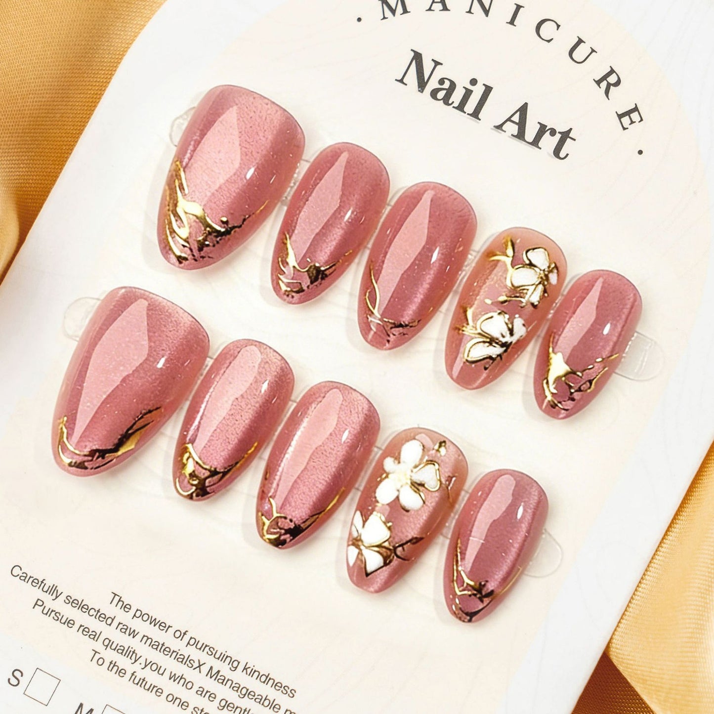 30PCS Trending Sweet 3D Stereo Gradient Press‑on Nails