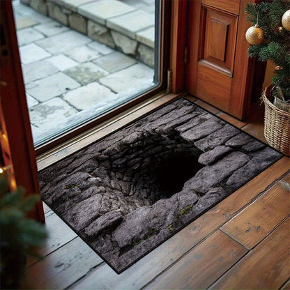 🎃Halloween Front Door Mat – Festive 3D Visual Skull & Clown Horror Rug💀