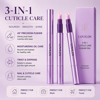 💅 Nail Care Oil Pen 🌸✨ Cuticle Pusher Moisturizing Strengthening Repair Pen