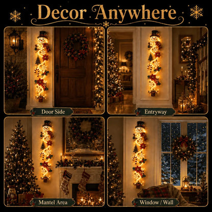 🎄 Illuminated Christmas door hanging | 6 festive illuminated designs