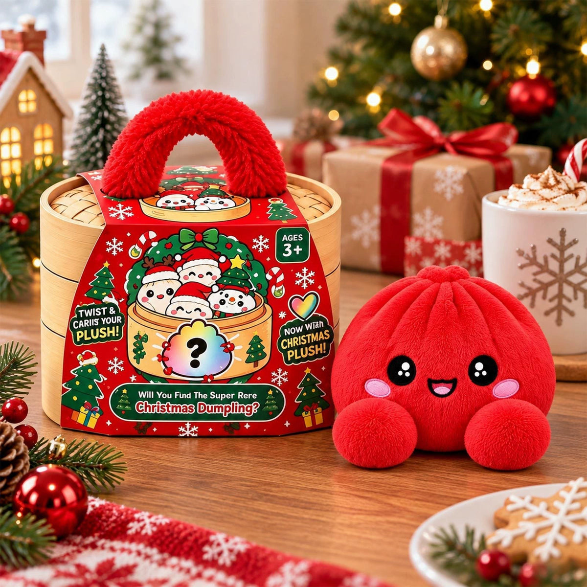 🎄Christmas Steamed Bun Plush Squishy Toy