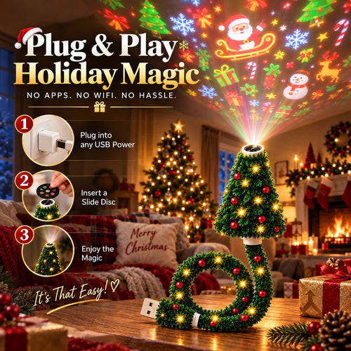 🎅🏻USB Christmas Projection Lamp with 6 Festive Scenes🎄🎁