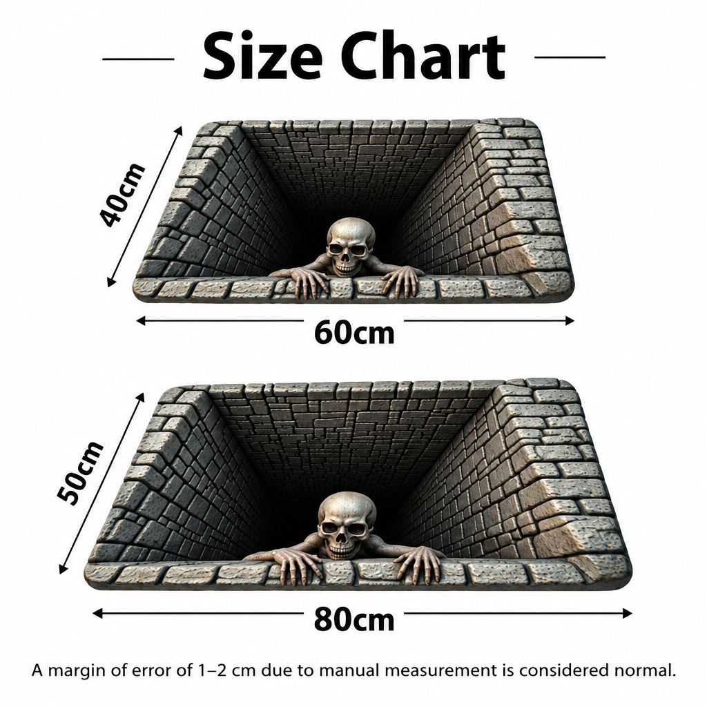🎃Halloween Front Door Mat – Festive 3D Visual Skull & Clown Horror Rug💀