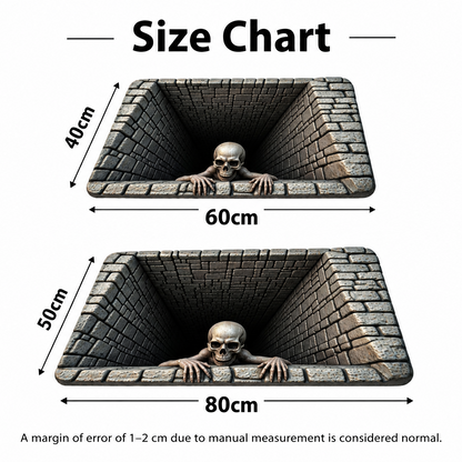 🎃Halloween Front Door Mat – Festive 3D Visual Skull & Clown Horror Rug💀